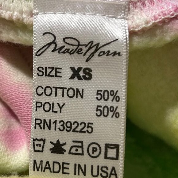NWT Womens MadeWorn Intermix Grateful Dead Multicolor Tie Dye Sweatshirt Top XS - Picture 10 of 11